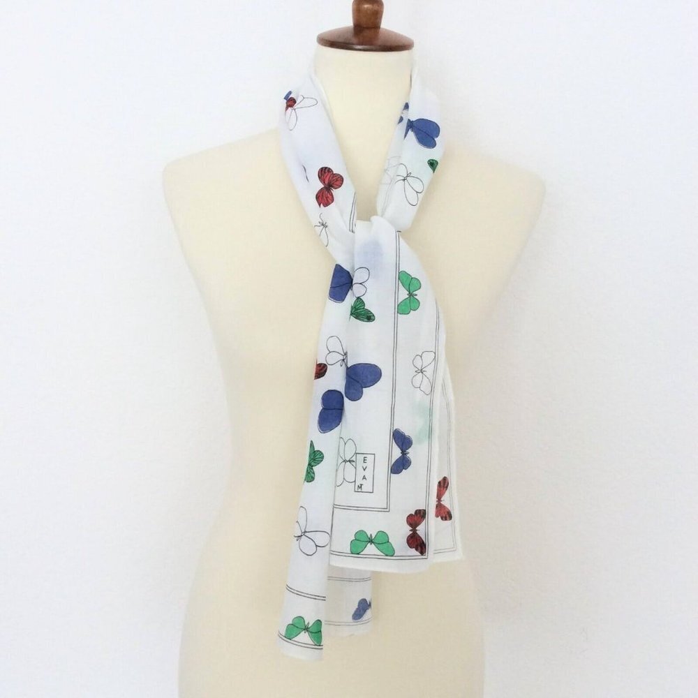 Vintage Eva MT Butterfly Scarf - Picture 3 of 7